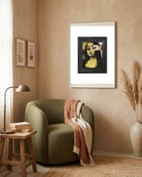 Monnalisa 2.0 - Print of paper Collage framed in a tender room thumbnail