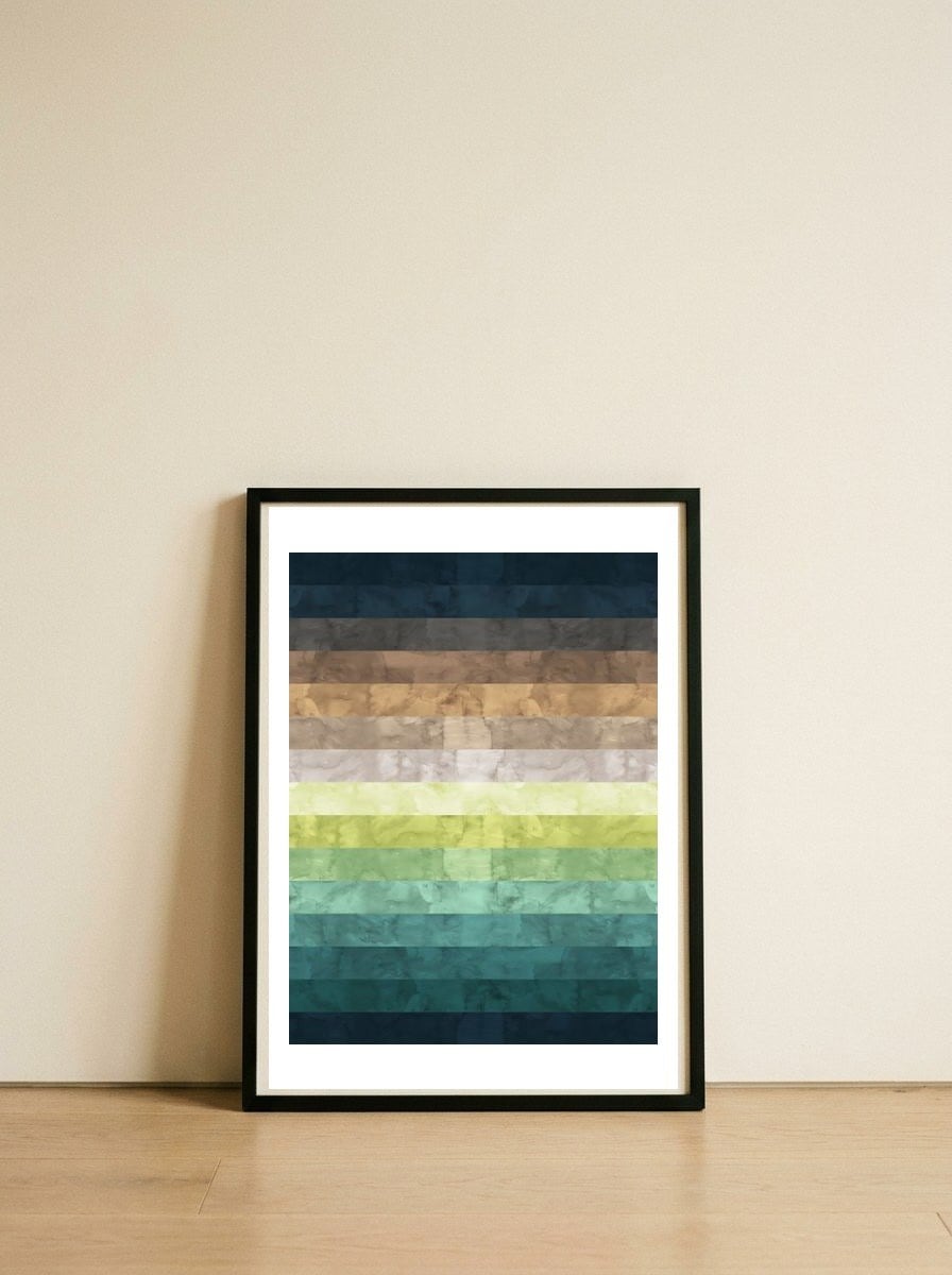 Secret landscape I — framed, leaning against the wall