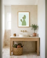 Watercolor of cacti I framed in a breezy room thumbnail