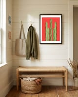 Watercolor of cacti V framed in a relaxed room thumbnail