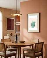 Watercolor of cacti IV framed in a intimate room thumbnail