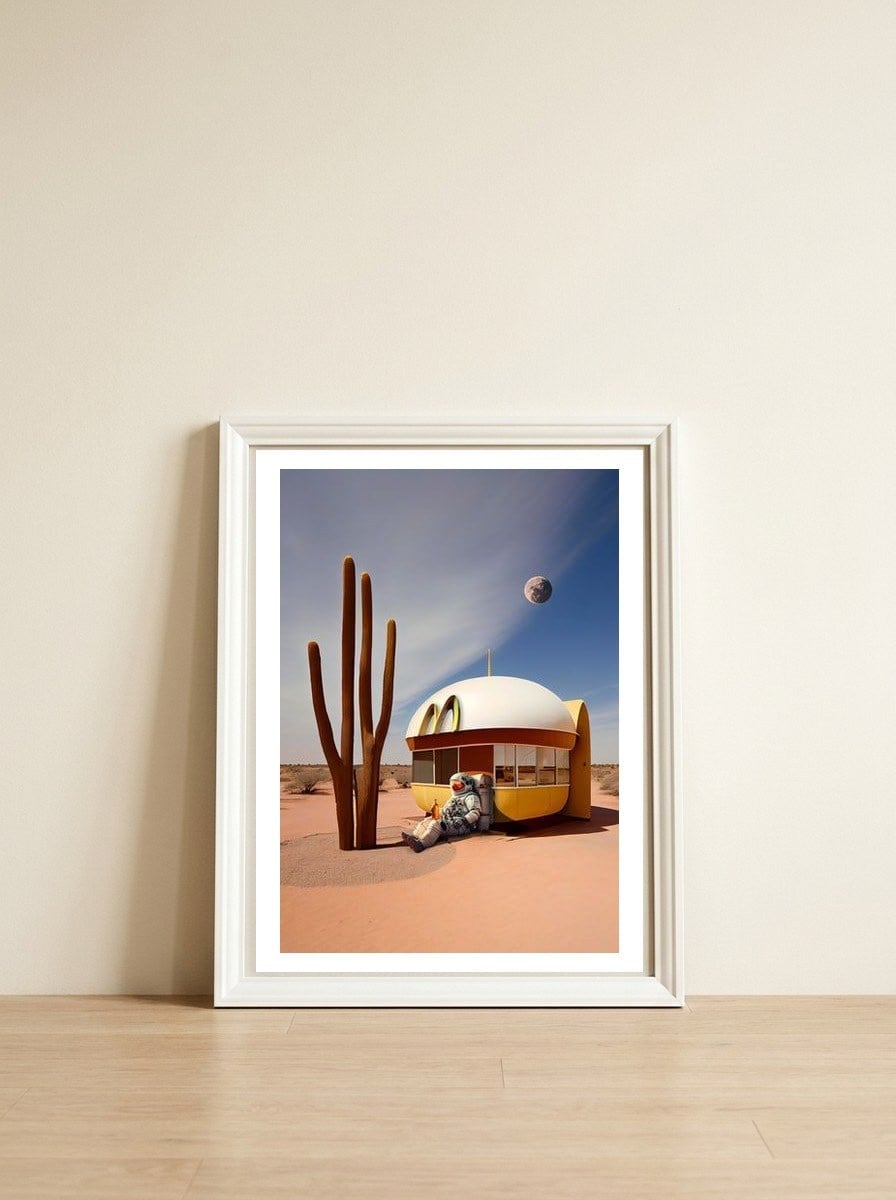 My Space Meal — framed, leaning against the wall