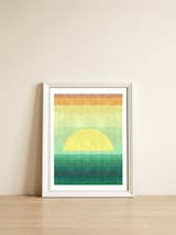 Geometric landscape III — framed, leaning against the wall thumbnail