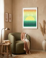Geometric landscape III framed in a tender room thumbnail