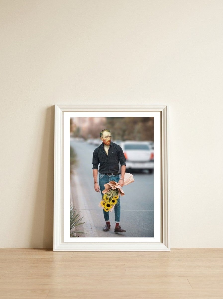 The First Date — framed, leaning against the wall
