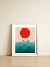 Geometric landscape I — framed, leaning against the wall thumbnail