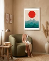 Geometric landscape I framed in a tender room thumbnail
