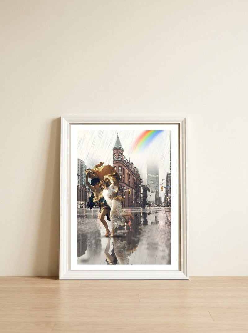 Center Of The Storm — framed, leaning against the wall