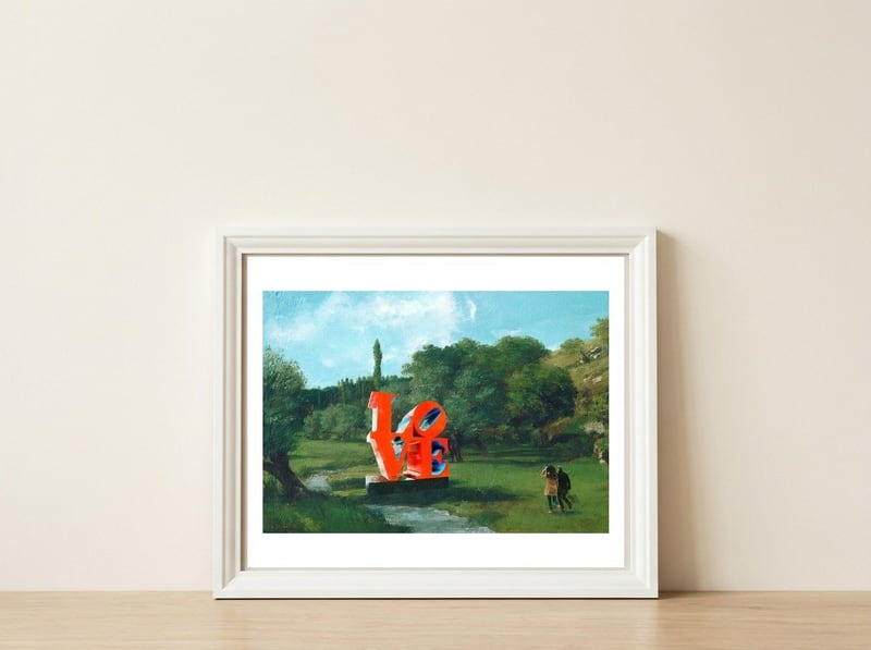 The Love Found — framed, leaning against the wall