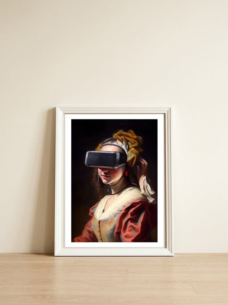 Vr Experience — framed, leaning against the wall
