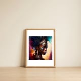 african-warrior-woman-side-portrait — framed, leaning against the wall thumbnail