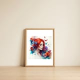 red-hair-petal-reverie — framed, leaning against the wall thumbnail