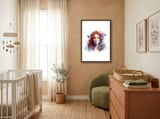 red-hair-floral-gaze framed in a tender room thumbnail