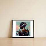 powerful-butterfly-silhouette — framed, leaning against the wall thumbnail