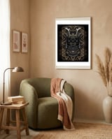 Samurai Mask framed in a tender room thumbnail