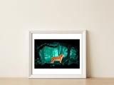 Jungle Tiger — framed, leaning against the wall thumbnail