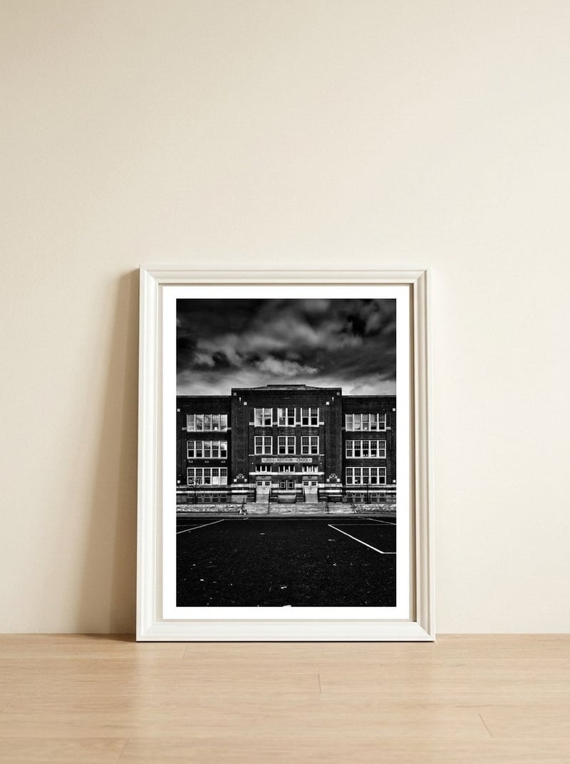 School Daze No 3 — framed, leaning against the wall