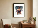 butterfly-wings-back-portrait framed in a focused room thumbnail