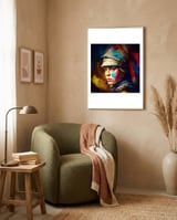 azure-helmet-warrior-portrait framed in a tender room thumbnail