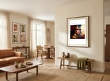 golden-helmet-warrior-woman-portrait framed in a grounding room thumbnail