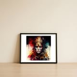 feather-crown-warrior-empress — framed, leaning against the wall thumbnail