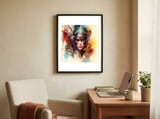 radiant-feather-helm-warrior-queen framed in a focused room thumbnail