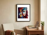turquoise-headband-warrior-portrait framed in a focused room thumbnail
