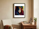 split-face-warrior-portrait framed in a focused room thumbnail