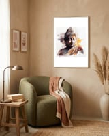 golden-serenity-buddha framed in a tender room thumbnail