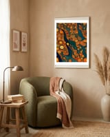 Artificial Masterworks - Klimt van Gogh framed in a tender room thumbnail