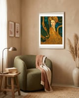Artificial Masterworks - Klimt van Gogh framed in a tender room thumbnail