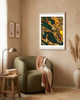Artificial Masterworks - Klimt van Gogh framed in a tender room thumbnail
