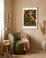 Artificial Masterworks - Klimt van Gogh framed in a tender room thumbnail