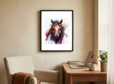 color-splash-horse-portrait framed in a focused room thumbnail