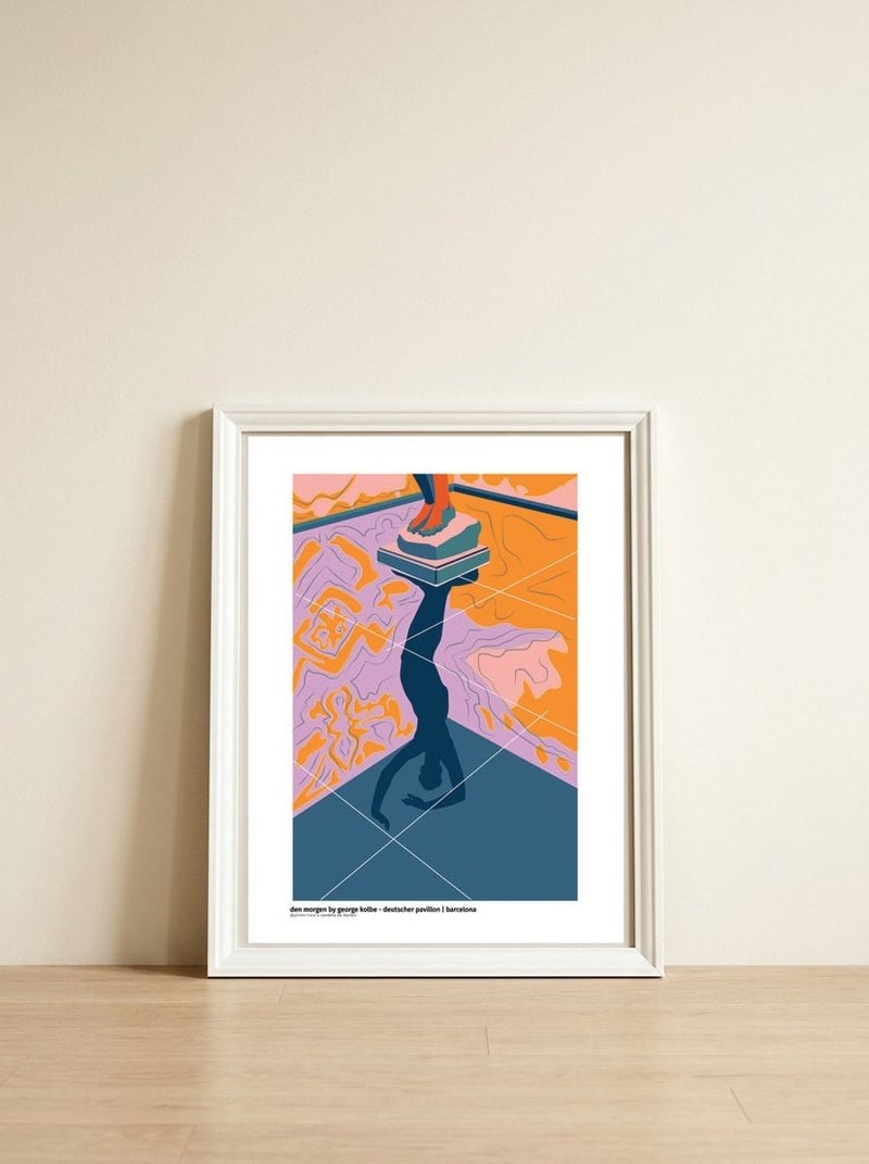 Georg Kolbe’s ‘Der Morgen’ — framed, leaning against the wall