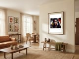 feathered-native-warrior-woman-portrait framed in a grounding room thumbnail