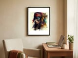 powerful-tribal-warrior-woman-profile framed in a focused room thumbnail