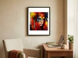 fiery-tribal-warrior-woman framed in a focused room thumbnail