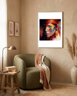 crimson-feathered-warrior-profile framed in a tender room thumbnail