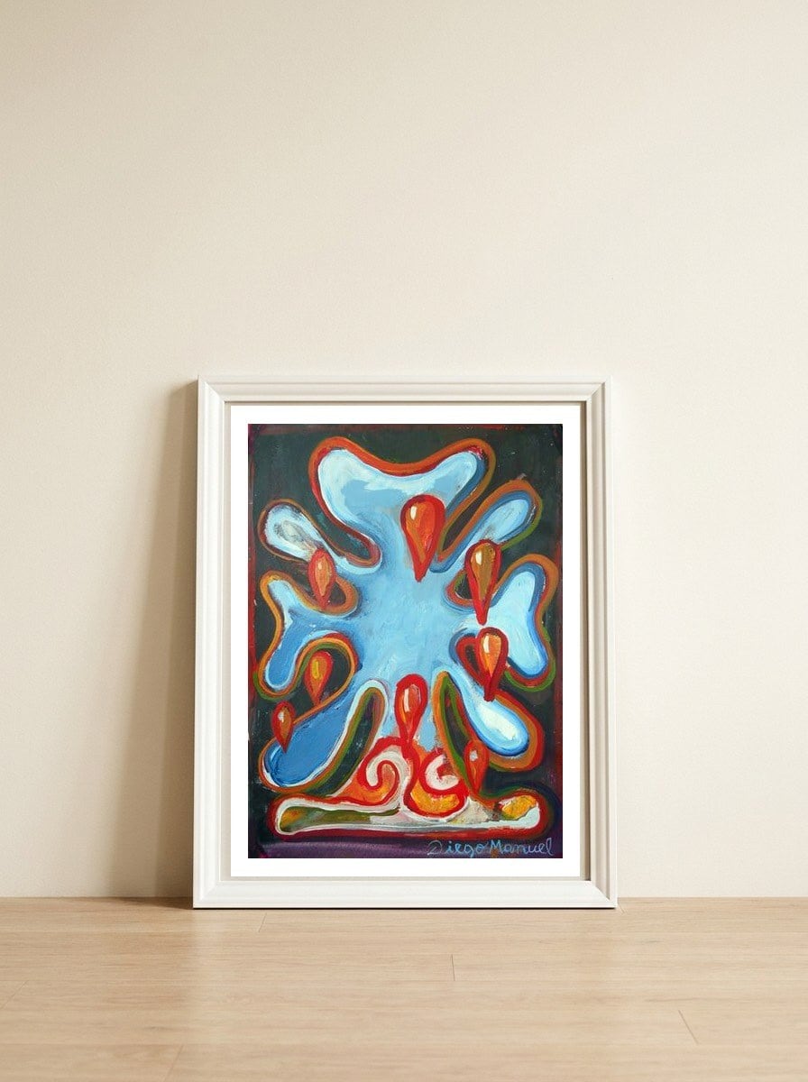 Forma Abstracta — framed, leaning against the wall