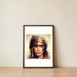 golden-warrior-woman-portrait — framed, leaning against the wall thumbnail