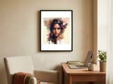 butterfly-bindi-hindu-portrait framed in a focused room thumbnail
