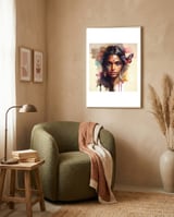 butterfly-bindi-hindu-portrait framed in a tender room thumbnail
