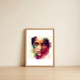 chromatic-bindi-hindu-portrait — framed, leaning against the wall thumbnail