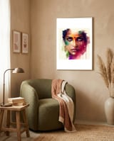 chromatic-bindi-hindu-portrait framed in a tender room thumbnail