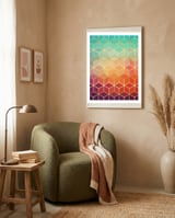 Colorful and golden pattern II framed in a tender room thumbnail