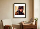 desert-colors-tuareg-woman-portrait framed in a focused room thumbnail