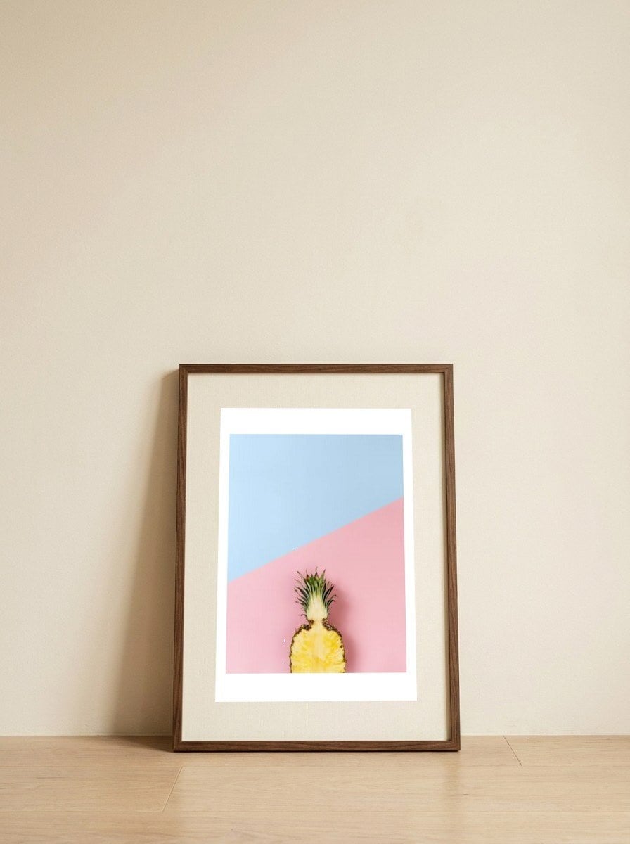 Botanic and Geometric V — framed, leaning against the wall
