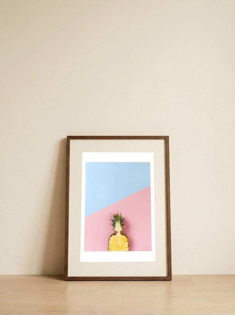 Botanic and Geometric V — framed, leaning against the wall