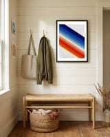 Gradient bands framed in a relaxed room thumbnail